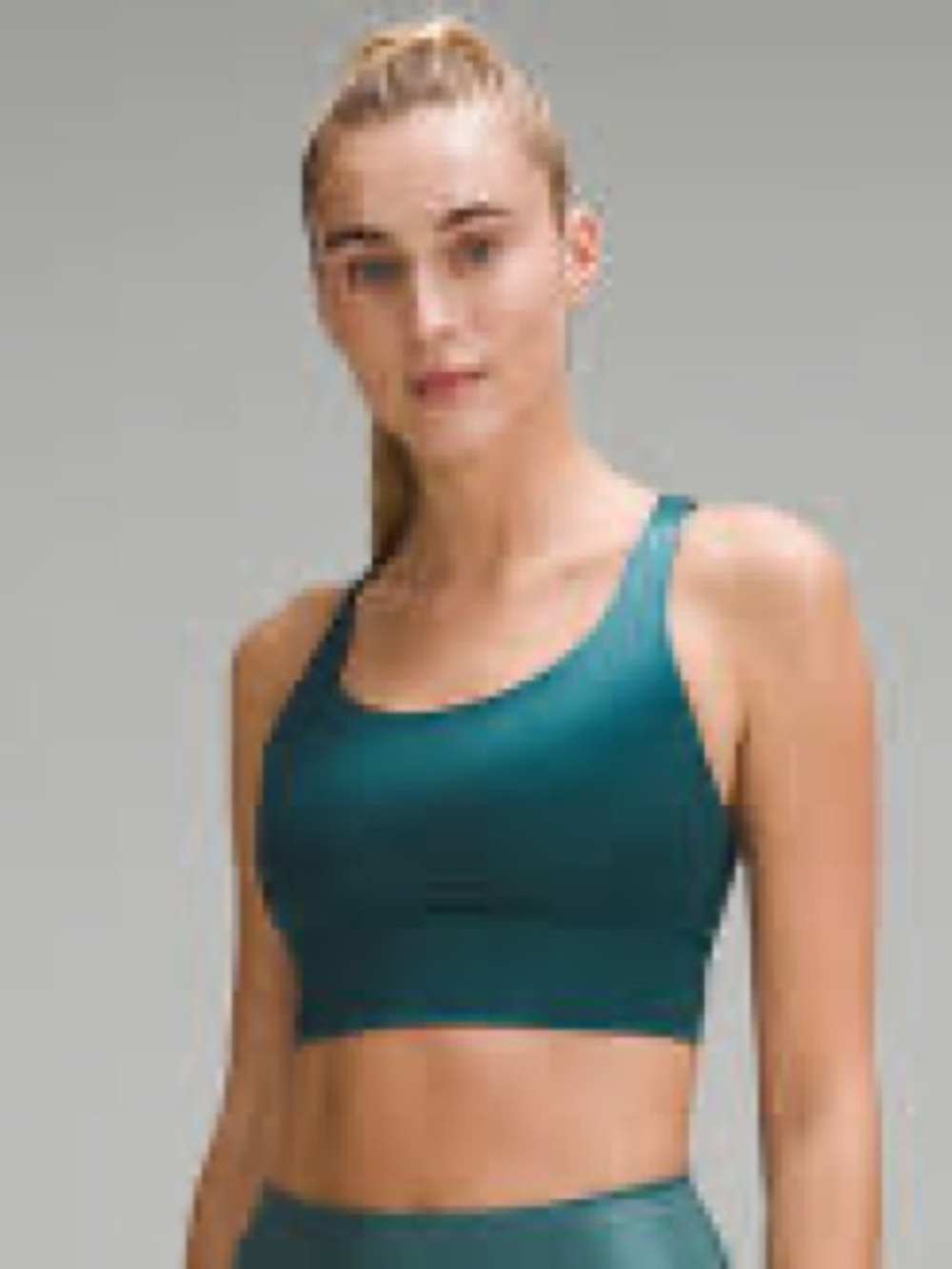 Lululemon Energy Longline Bra Green Jasper / Frosted Pine B/D Cup
